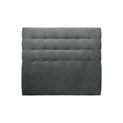 Tête de lit 160 cm Capitonnée - Tissu Toile Natté Gris Anthracite
