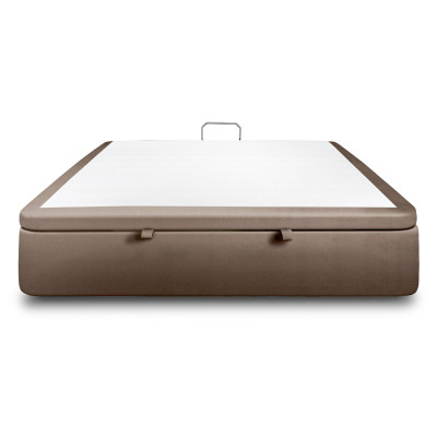 Sommier Coffre 180x200 cm - Velours - Taupe
