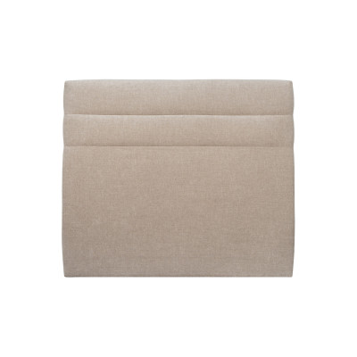 Tête de lit 135 cm Lignes - Tissu Toile Natté Beige Brun