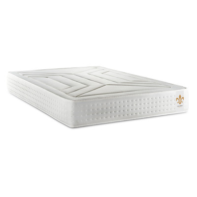 Pack lit complet 140x190 cm - Matelas + Sommier Gris + 2 oreillers + Couette - Vingt-Quatre