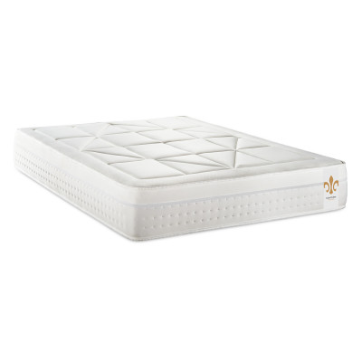 Ensemble Matelas Sommier 140x190 cm - Sommier Blanc (déjà monté) - Vingt-Huit