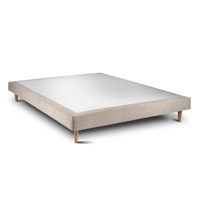 Sommier Tapissier 150x200 cm - H29 cm - Toile nattée - Beige brun