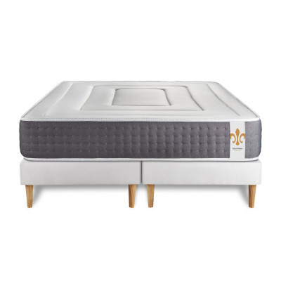 Ensemble Matelas Sommier 160x200 cm - 2 Sommiers Blanc - Vingt-Six