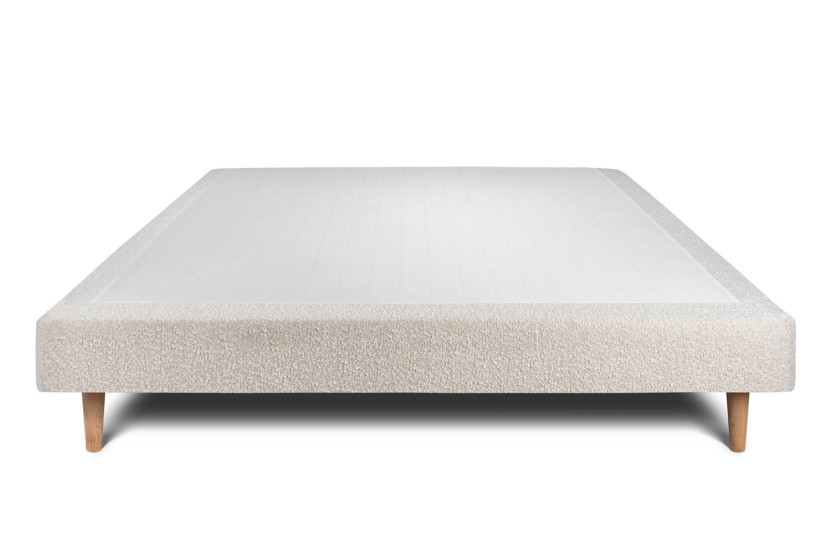 Sommier Tapissier 135x190 cm - H29 cm - Bouclette - Beige clair