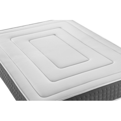 Ensemble Matelas Sommier 140x190 cm - Sommier Blanc (déjà monté) - Vingt-Six
