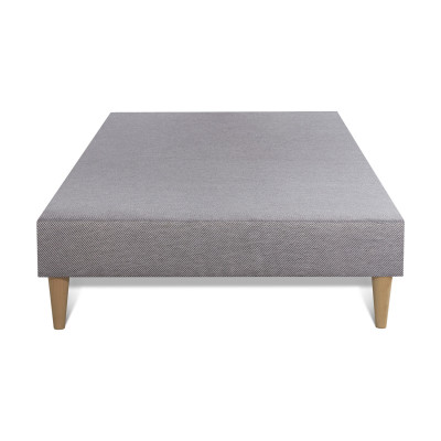 Ensemble Matelas Sommier 90x190 cm - Sommier Gris (déjà monté) - Trente PLUS