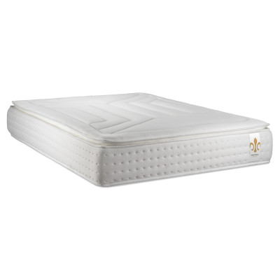 Pack lit complet 140x200 cm - Matelas + Sommier Gris + 2 oreillers + Couette - Vingt-Quatre PLUS