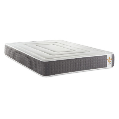 Ensemble Matelas Sommier 140x190 cm - Sommier Gris (en kit) - Vingt-Six