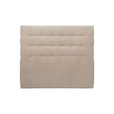 Tête de lit 140 cm Capitonnée - Tissu Toile Natté Beige Brun