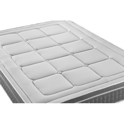 Pack lit complet 140x190 cm - Matelas + Sommier Blanc + 2 oreillers + Couette - Trente