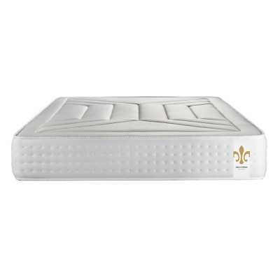 Pack lit complet 180x200 cm - Matelas + Sommier Gris (en kit) + 2 oreillers + Couette - Vingt-Quatre