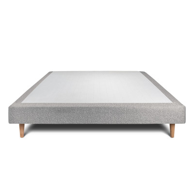 Sommier Tapissier 160x200 cm - H29 cm - Bouclette - Gris
