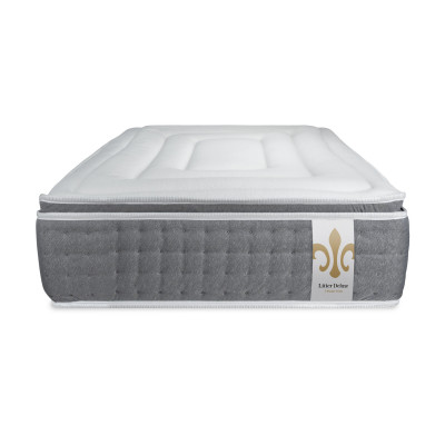 Ensemble Matelas Sommier 90x190 cm - Sommier Blanc (en kit) - Vingt-Six PLUS