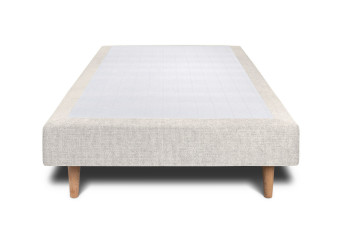 Sommier Tapissier 100x200 cm - H29 cm - Toile nattée - Beige clair