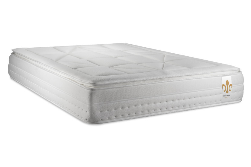 Pack lit complet 140x190 cm - Matelas + Sommier Gris (en kit) + 2 oreillers + Couette - Vingt-Huit PLUS