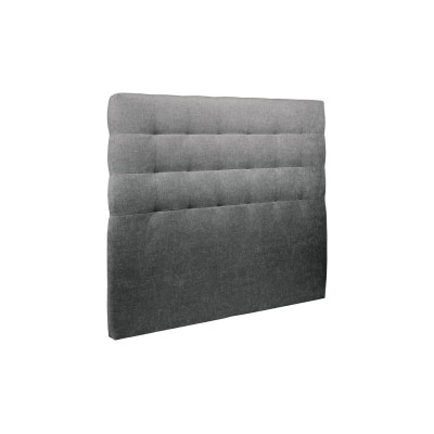 Tête de lit 135 cm Capitonnée - Tissu Toile Natté Gris Anthracite