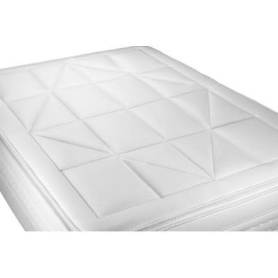 Ensemble Matelas Sommier 200x200 cm - 2 Sommiers Blanc - Vingt-Huit PLUS