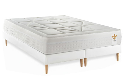 Ensemble Matelas Sommier 180x200 cm - 2 Sommiers Blanc - Vingt-Huit