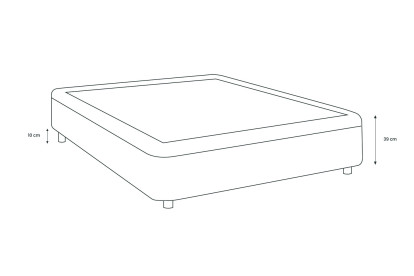 Sommier Coffre 140x200 cm - Bouclette - Beige clair